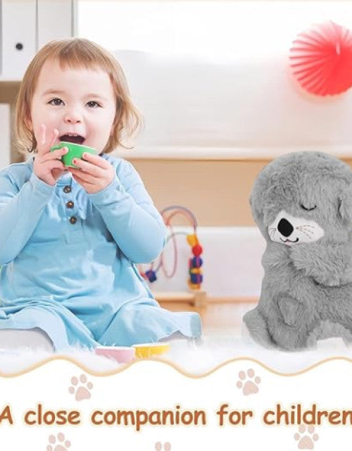 Baby Sound Machine Breathing Otter Portable Plush Baby Toy